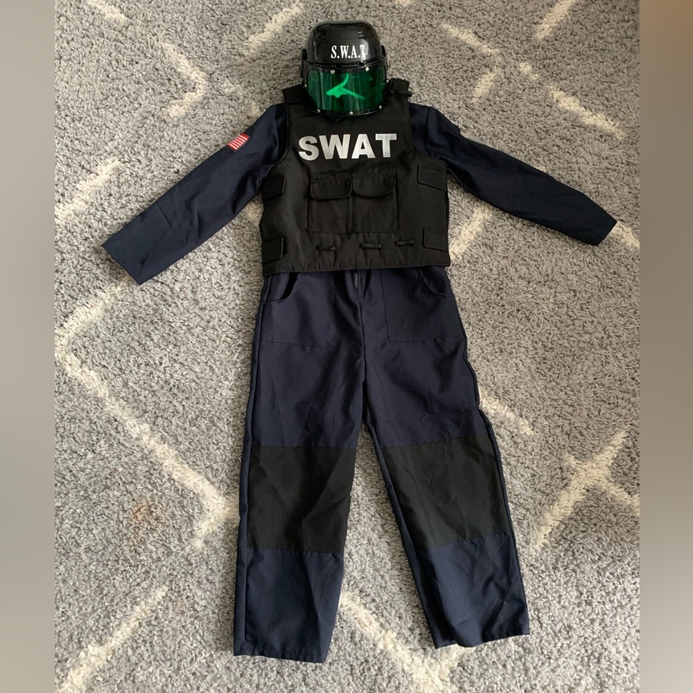 🎃👻 KIDS SWAT COSTUME 7-8yrs
